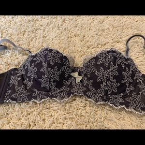 Lined, demi cup Snowflake bra (34A)